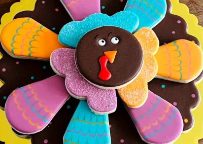 thanksgiving turkey theme cookie