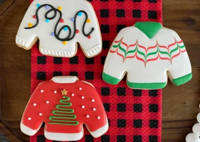 holiday ugly sweater cookies