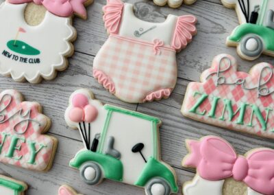 baby reveal custom cookies