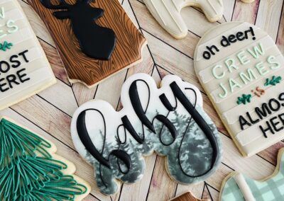 baby arrival custom cookies