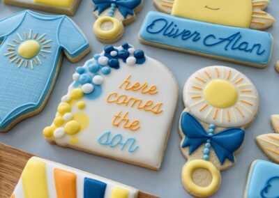 birth announcement cookies