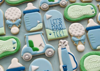 baby announcement cookies