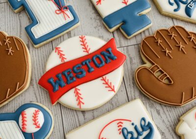 baseball theme cookies