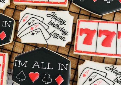 poker themed cookies