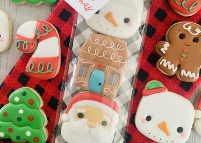 christmas sugar cookies in sleeve