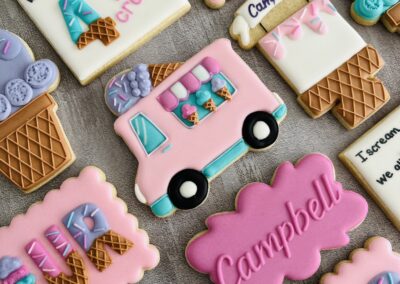 girls birthday party cookies