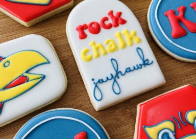 college university logo cookies