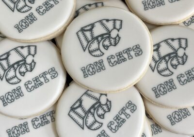 round logo cookies