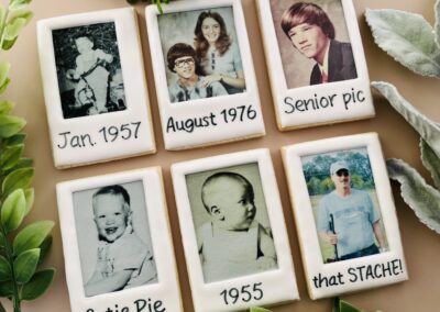 family photos on cookies