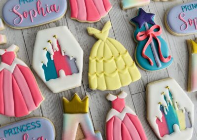 princess cookies for girl's party