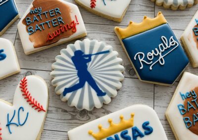 sports team decorated cookies