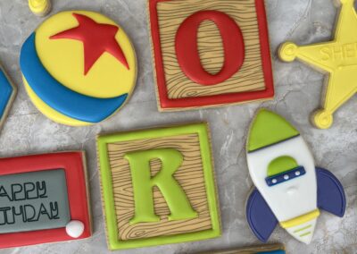 little boy party cookies