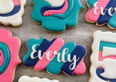 little girl party cookies